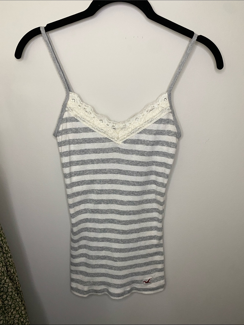 Vintage y2k hollister lace camisole striped small